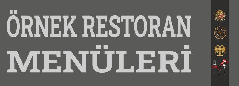 Örnek Restoran Menüleri -02-